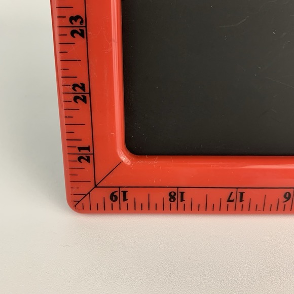 Vintage Plastic Red Ruler Novelty Picture Frame Teacher Student Artist 4x5.75" - Picture 4 of 12